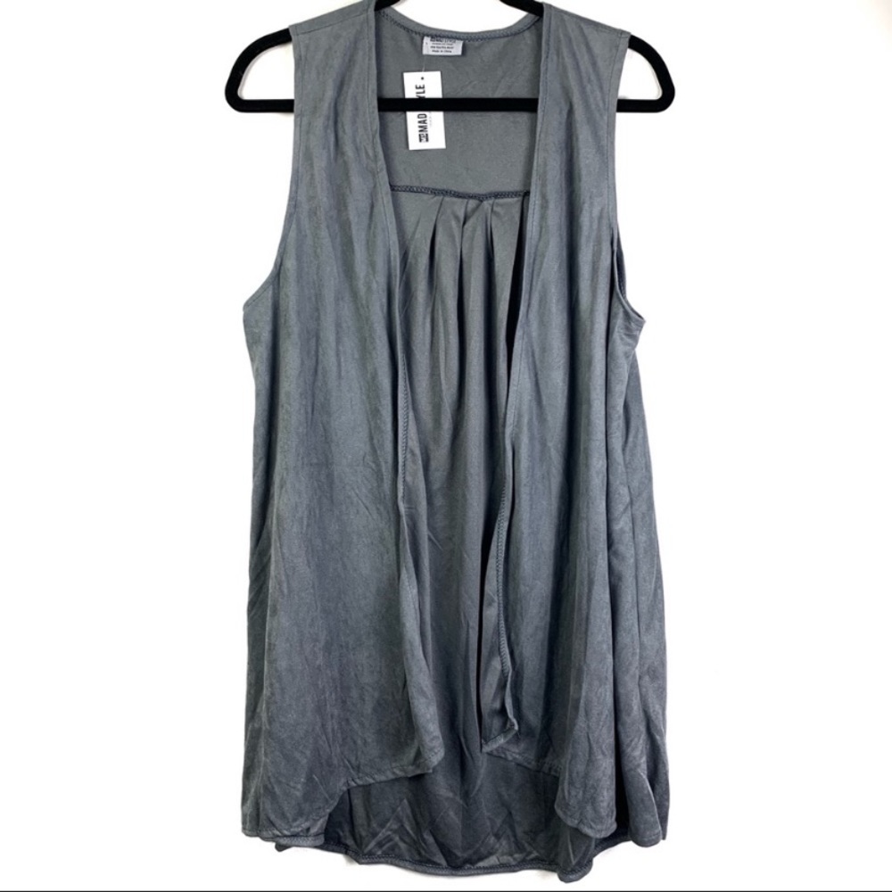 Mad style Grey Drape Vest